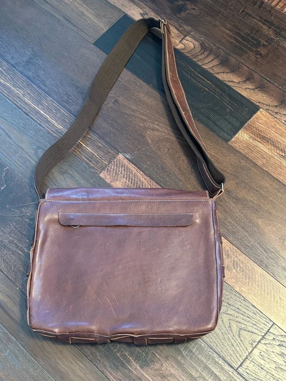 Beautiful vintage handtooled leather messenger bag